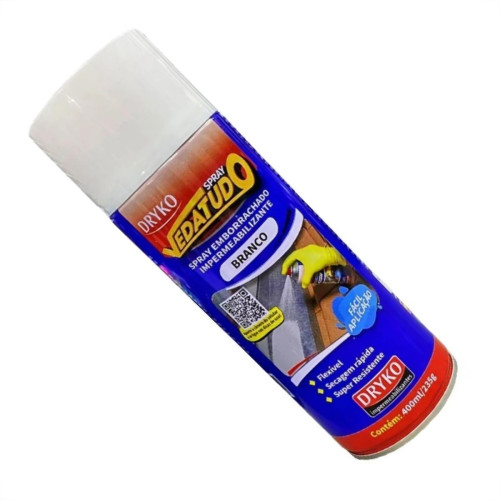 Borracha Liquida Impermeabilizante Dryko Vedatudo Branca 400Ml/235G. Borracha Liquida Impermeabilizante Dryko Vedatudo Branca 400Ml/235G.