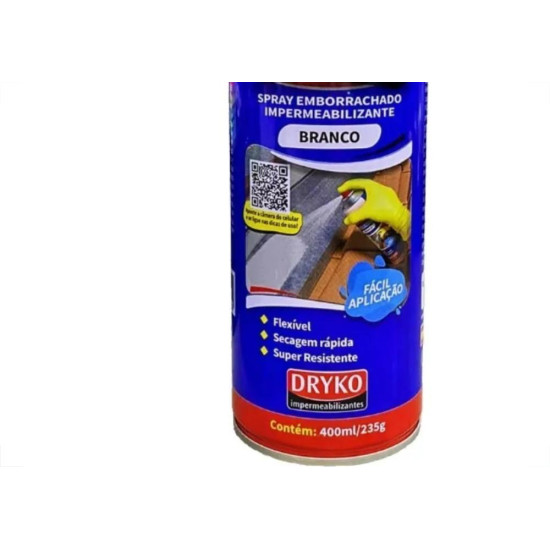 Borracha Liquida Impermeabilizante Dryko Vedatudo Branca 400Ml/235G. Borracha Liquida Impermeabilizante Dryko Vedatudo Branca 400Ml/235G.