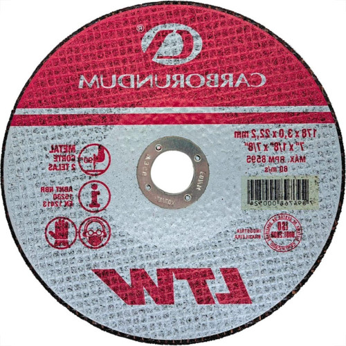 Disco Corte Ferro Carborundum 7''X1/8''X7/8''- 2 Telas Disco Corte Ferro Carborundum 7''X1/8''X7/8''- 2 Telas