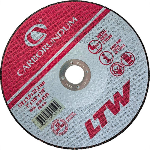 Disco Corte Ferro Carborundum 7''X1/8''X7/8''- 2 Telas Disco Corte Ferro Carborundum 7''X1/8''X7/8''- 2 Telas