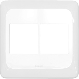 Placa Pial Pop Branca 4X4 - 2 Modulos+2 Modulos Juntos Lgp44