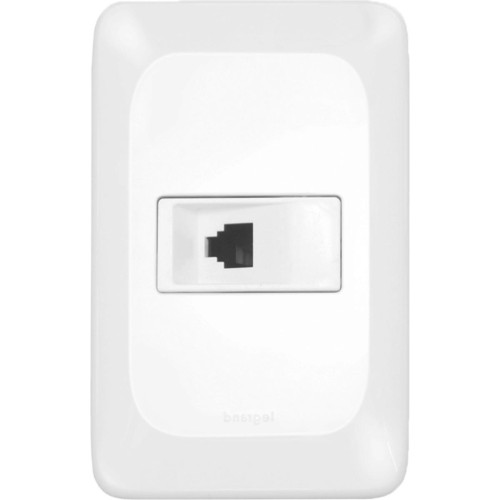 Conjunto Pial Pop Modulo Com Placa 4X2 - 1 Tomada Telefone Rj11 Conjunto Pial Pop Modulo Com Placa 4X2 - 1 Tomada Telefone Rj11