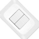 Conjunto Pial Pop Modulo Com Placa 4X2 - 1 Simples+1 Paralelo 10A. Conjunto Pial Pop Modulo Com Placa 4X2 - 1 Simples+1 Paralelo 10A.