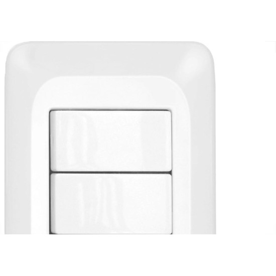 Conjunto Pial Pop Modulo Com Placa 4X2 - 3 Simples 10A. - Lgx111