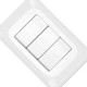 Conjunto Pial Pop Modulo Com Placa 4X2 - 3 Paralelos 10A.