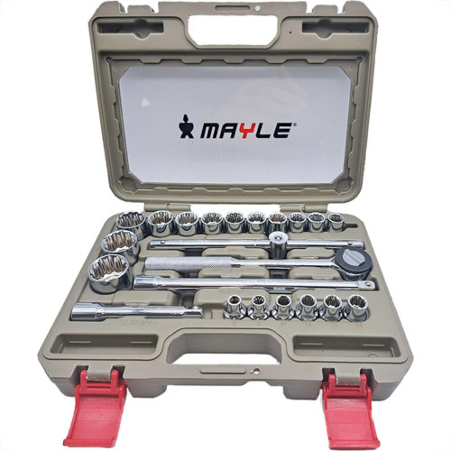 Soquete Estriado Mayle Jogo 1/2'' - 23 Pecas 8 A 32Mm Soquete Estriado Mayle Jogo 1/2'' - 23 Pecas 8 A 32Mm