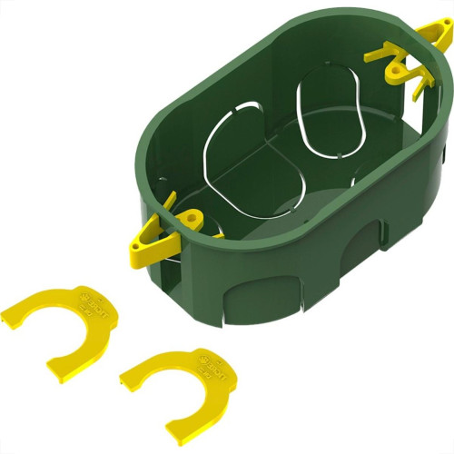 Caixinha De Luz Pvc Para Drywall Tigre Dryfix Verde 4X2 Caixinha De Luz Pvc Para Drywall Tigre Dryfix Verde 4X2