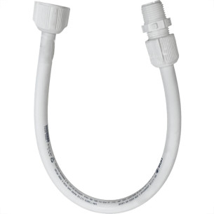 Engate Flexivel Tigre Branco Pvc 50Cm - Kit C/20 Pecas