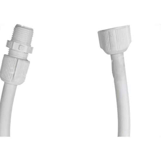 Engate Flexivel Tigre Branco Pvc 50Cm - Kit C/20 Pecas