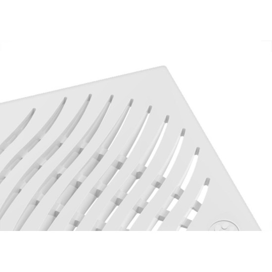 Grelha Plastica Quadrada Branca Tigre 15X15Cm