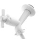 Torneira Tanque Abs Tigre 10Cm Cross 1/2'' E 3/4'' Branca Com Bico Torneira Tanque Abs Tigre 10Cm Cross 1/2'' E 3/4'' Branca Com Bico