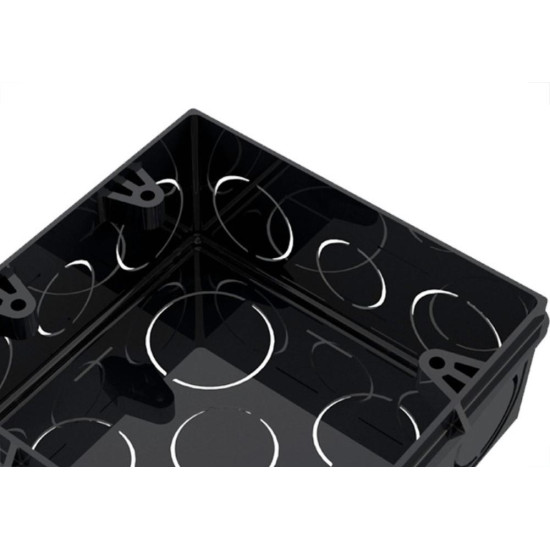 Caixinha De Luz Pvc Tigre Preta 4X4 Pesada - Kit C/12 Pecas