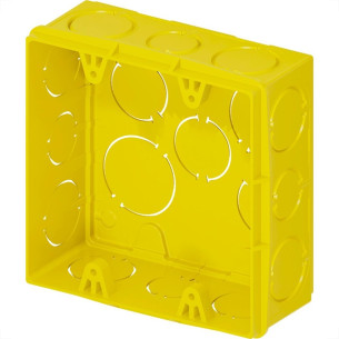 Caixinha De Luz Pvc Tigre Amarela 4X4 - Kit C/12 Pecas