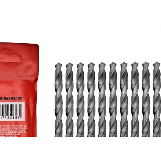 Broca Widea Cortag 5Mm X 90Mm - 62288 - Kit C/10 Pecas Broca Widea Cortag 5Mm X 90Mm - 62288 - Kit C/10 Pecas