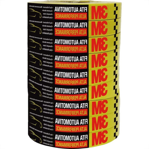 Fita Crepe 3M Alta Performance Amarela 24Mm X 40M Automotiva - Kit C/9 Pecas Fita Crepe 3M Alta Performance Amarela 24Mm X 40M Automotiva - Kit C/9 Pecas