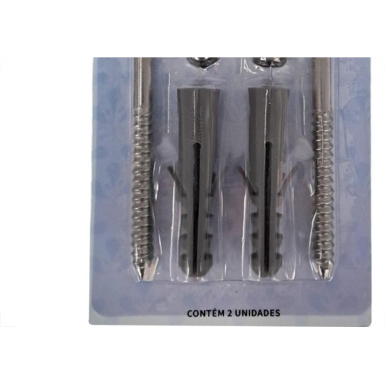 Parafuso Para Vaso Sanitario Bognar Aco Inox B-12 Com 2 Pecas
