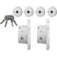 Trava Quadrupla Stam Inox 1004 Roseta Redodonda Par Trava Quadrupla Stam Inox 1004 Roseta Redodonda Par