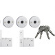 Trava Quadrupla Stam Inox 1004 Roseta Redodonda Par Trava Quadrupla Stam Inox 1004 Roseta Redodonda Par