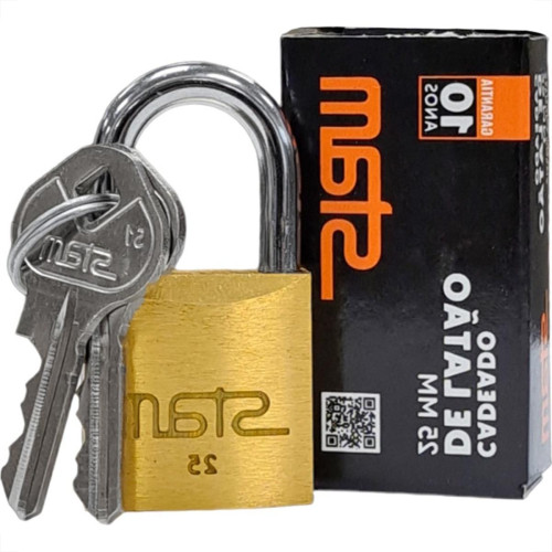 Cadeado Stam 25Mm Latao - Kit C/10 Pecas Cadeado Stam 25Mm Latao - Kit C/10 Pecas