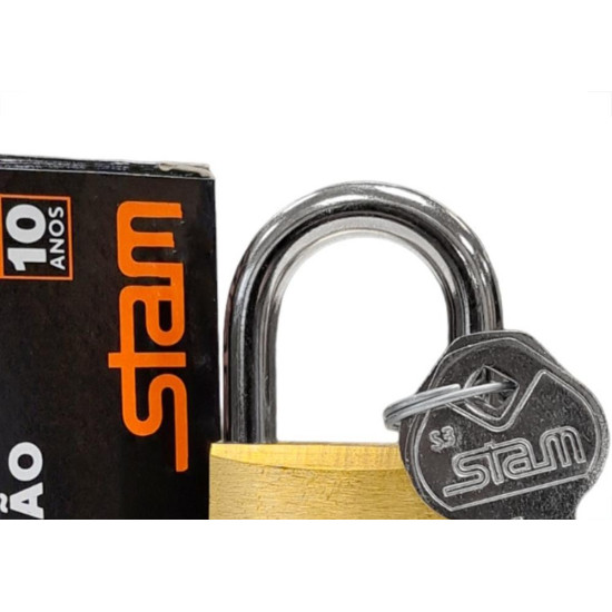 Cadeado Stam 35Mm Latao - Kit C/5 Pecas