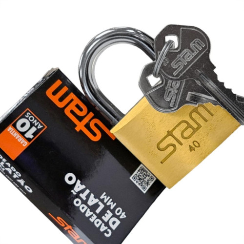 Cadeado Stam 40Mm Latao - Kit C/5 Pecas Cadeado Stam 40Mm Latao - Kit C/5 Pecas