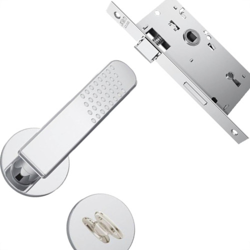 Fechadura Stam Inox Alavanca Roseta 823/21 Banheiro Fechadura Stam Inox Alavanca Roseta 823/21 Banheiro