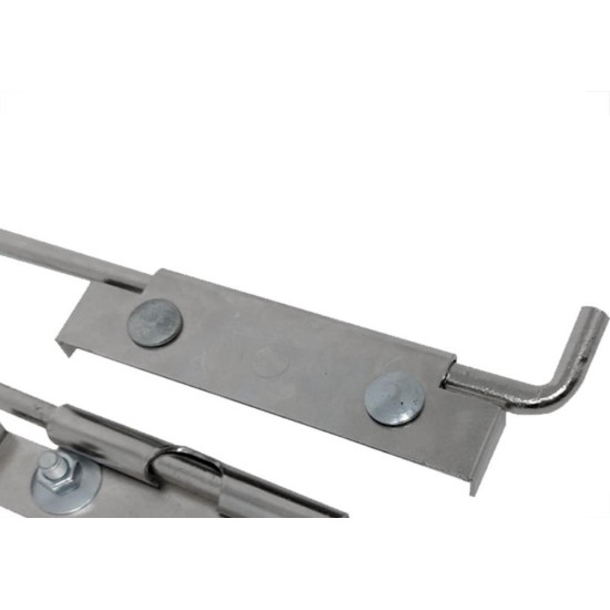 Trava Para Porta De Aco Lateral Interna Dovale Ferrolho De Chapa (Par)