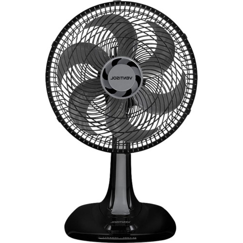 Ventilador Mesa Ventisol Turbo Preto/Cinza 6 Pas 30Cm. 127V. Ventilador Mesa Ventisol Turbo Preto/Cinza 6 Pas 30Cm. 127V.