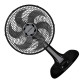 Ventilador Mesa Ventisol Turbo Preto/Cinza 6 Pas 30Cm. 127V. Ventilador Mesa Ventisol Turbo Preto/Cinza 6 Pas 30Cm. 127V.