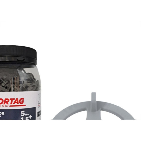Espacador De Piso Cortag Duplo ''T'' 5Mm + 1,5Mm Pacote Com 400 Pecas