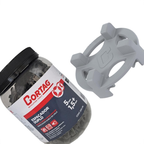 Espacador De Piso Cortag Duplo 5Mm + 1,5Mm Pacote Com 200 Pecas
