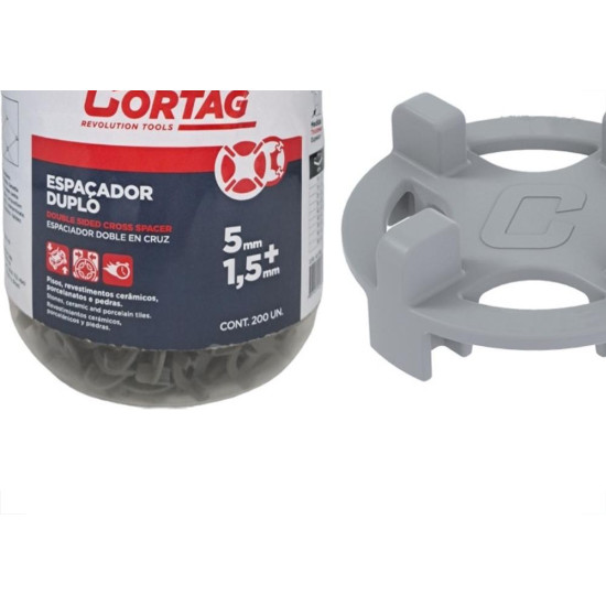 Espacador De Piso Cortag Duplo 5Mm + 1,5Mm Pacote Com 200 Pecas
