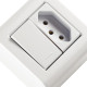 Sistema Box Tramontina Lizflex 1 Simples+Tomada 2P+T. 10A - 57304/013 Sistema Box Tramontina Lizflex 1 Simples+Tomada 2P+T. 10A - 57304/013