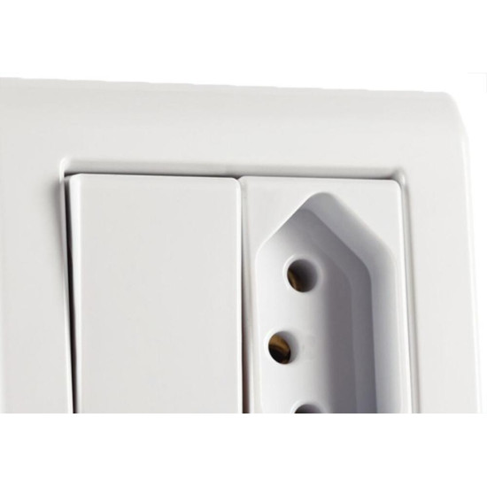 Sistema Box Tramontina Lizflex 1 Simples+Tomada 2P+T. 10A - 57304/013 Sistema Box Tramontina Lizflex 1 Simples+Tomada 2P+T. 10A - 57304/013