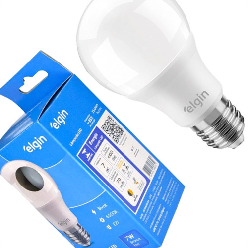 Lampada Led Bulbo Elgin A55 - 7W. 6500K - Kit C/10 Pecas Lampada Led Bulbo Elgin A55 - 7W. 6500K - Kit C/10 Pecas