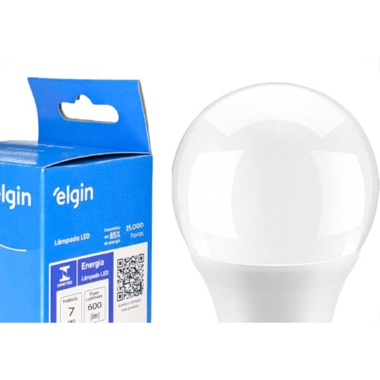 Lampada Led Bulbo Elgin A55 - 7W. 6500K - Kit C/10 Pecas Lampada Led Bulbo Elgin A55 - 7W. 6500K - Kit C/10 Pecas