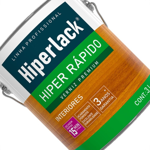 Verniz Hyperlack Hiper Rapido Incolor 3L Verniz Hyperlack Hiper Rapido Incolor 3L