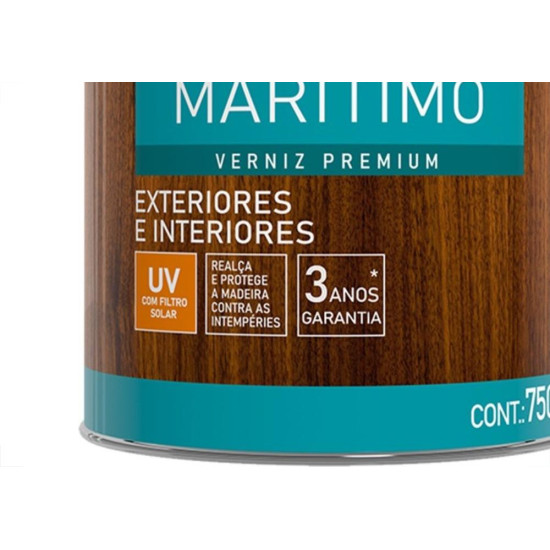 Verniz Premium Hiperlack Maritimo Alto Brilho Incolor 750Ml