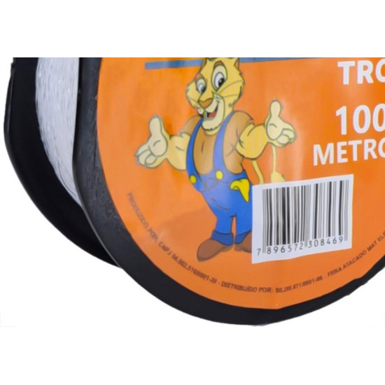 Linha Para Pedreiro Trancada Fera 100M - Kit C/12 Pecas