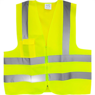 Colete Para Sinalizacao Plastcor 1 Bolso Amarelo Fluorescente G