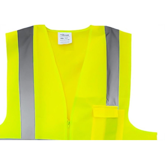 Colete Para Sinalizacao Plastcor 1 Bolso Amarelo Fluorescente Xg