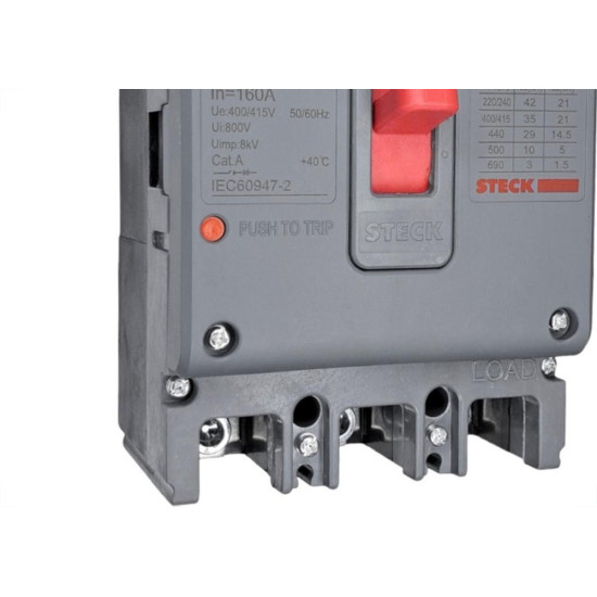 Disjuntor Steck Caixa Moldada Asgard Tripolar - S250 - 160A.