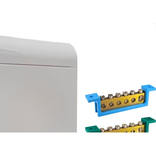 Centrinho Steck Pvc Embutir Branco Para 5 Disjuntores Din Com Barramento Centrinho Steck Pvc Embutir Branco Para 5 Disjuntores Din Com Barramento