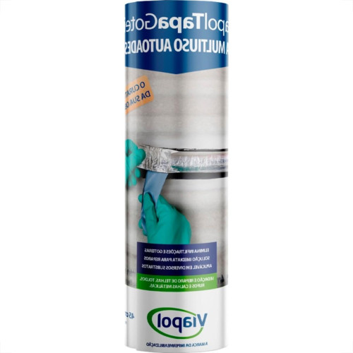 Fita Multiuso Viapol Tapa Goteira 45Cmx10M Fita Multiuso Viapol Tapa Goteira 45Cmx10M