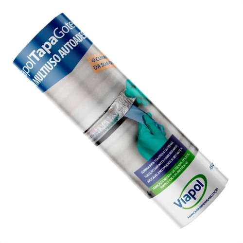 Fita Multiuso Viapol Tapa Goteira 45Cmx10M Fita Multiuso Viapol Tapa Goteira 45Cmx10M