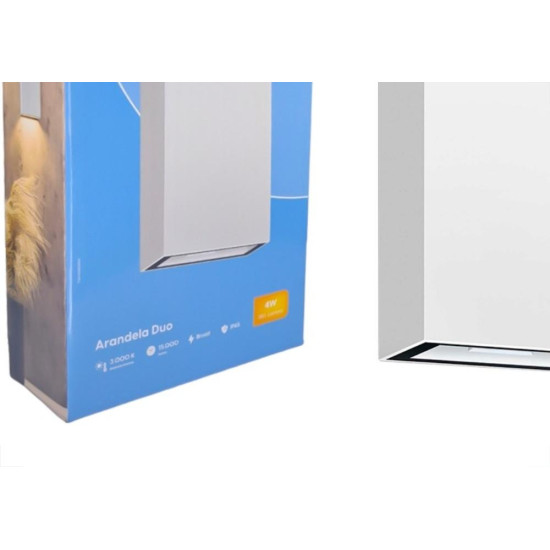 Arandela Led Elgin Sobrepor Duo Para Area Externa - 4W - 3000K - Branca Arandela Led Elgin Sobrepor Duo Para Area Externa - 4W - 3000K - Branca