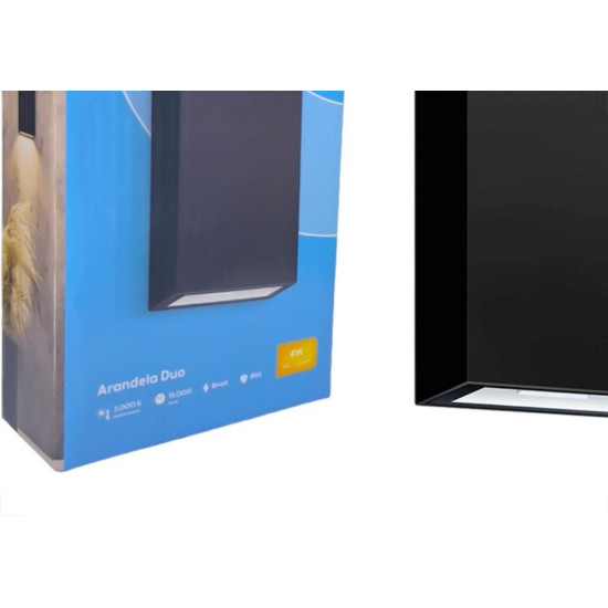 Arandela Led Elgin Sobrepor Duo Para Area Externa - 4W - 3000K - Preta Arandela Led Elgin Sobrepor Duo Para Area Externa - 4W - 3000K - Preta