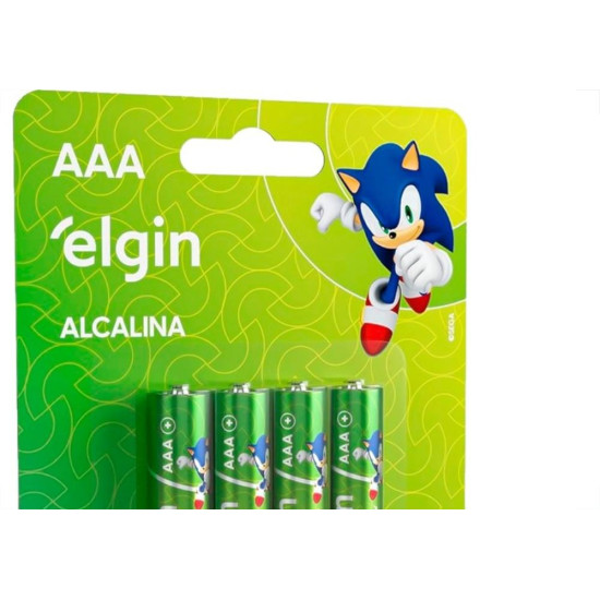 Pilha Elgin Alcalina Aaa Palito Com 4 Pecas - 82155