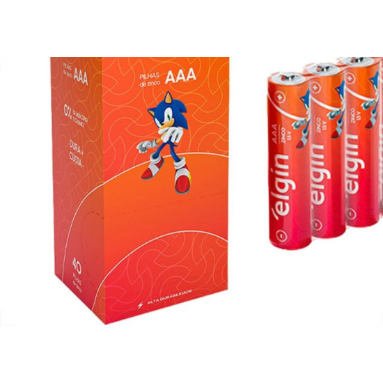Pilha Elgin Zinco Aaa Palito - R03 Caixa Com 40 Pecas - 82342 Pilha Elgin Zinco Aaa Palito - R03 Caixa Com 40 Pecas - 82342
