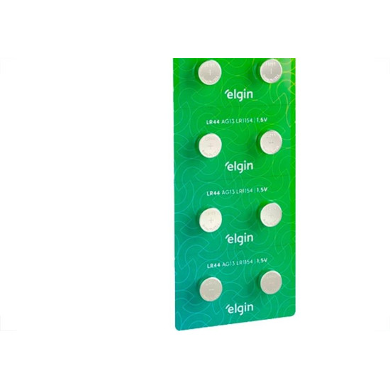 Pilha Elgin Alcalina Bateria Lr44 - 1,5V. Cartela Com 10 Pecas - 82194 Pilha Elgin Alcalina Bateria Lr44 - 1,5V. Cartela Com 10 Pecas - 82194